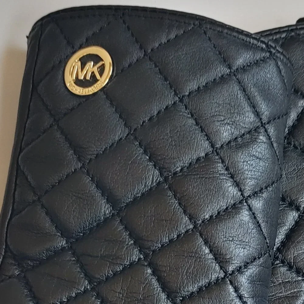 MICHAEL Michael Kors Black Leather Gloves